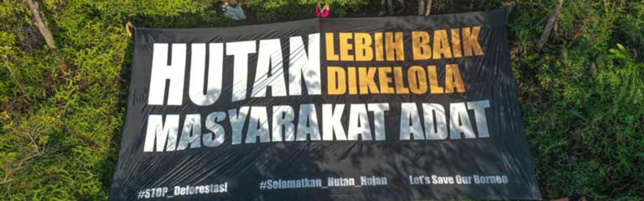banner peduli hutan adat